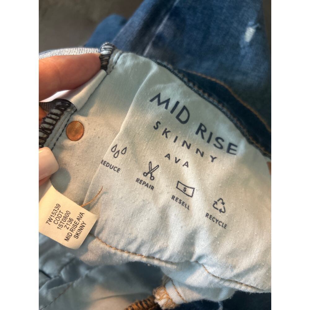Lucky Brand Jeans Size 8/29 Distressed Soft Frayed Edges Mid Rise Skinny - Picture 10 of 10